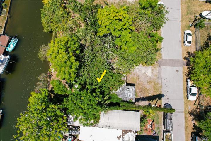 aerial shot of property