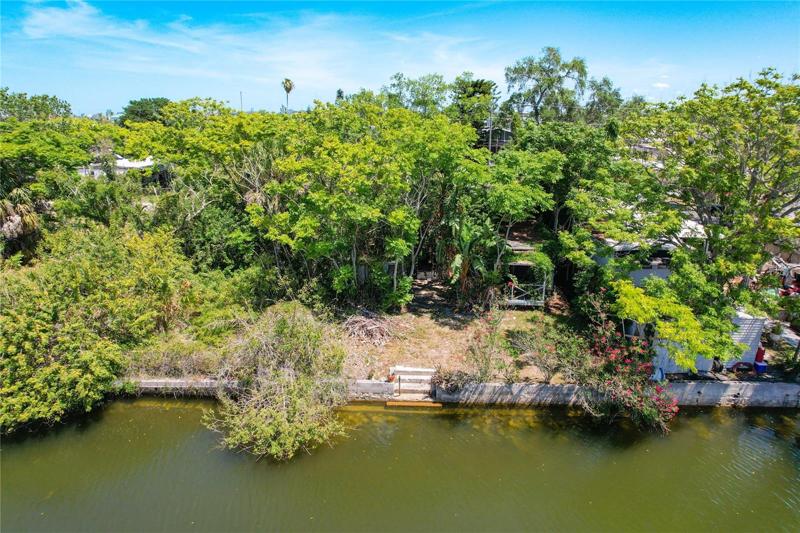 backyard with saltwater canal