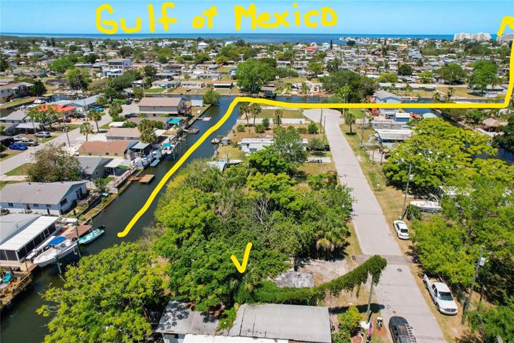canal route to the Gulf of Mexico (open water)