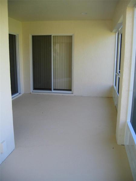 Screened back patio