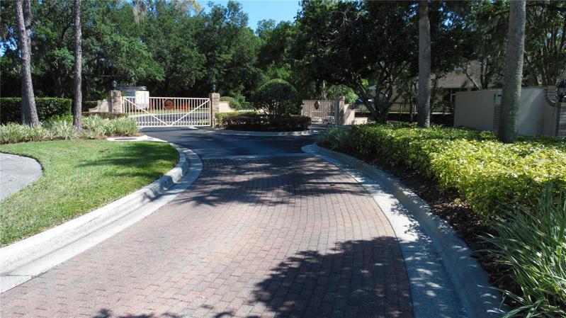 Impressive gated entry into the community