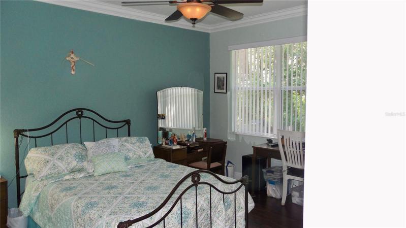Master bath has a large soaking tub and walk in shower