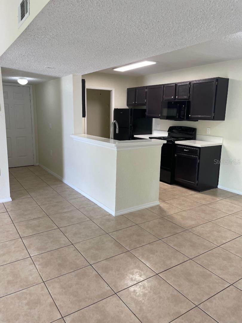 hallway and Kitchen area