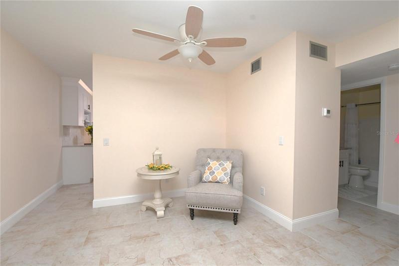 Great "nook" or reading area in the living room.