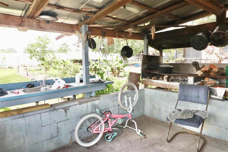 outdoor cooking area