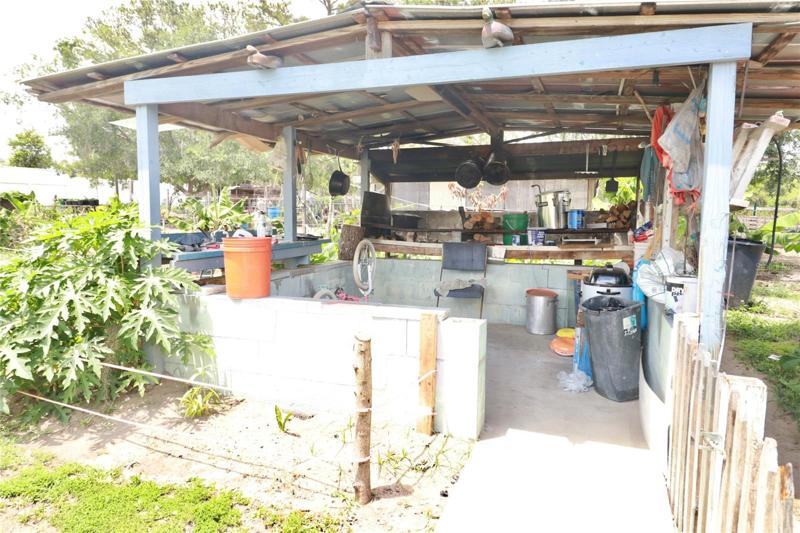 outdoor cooking area