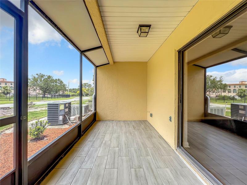 large screened patio