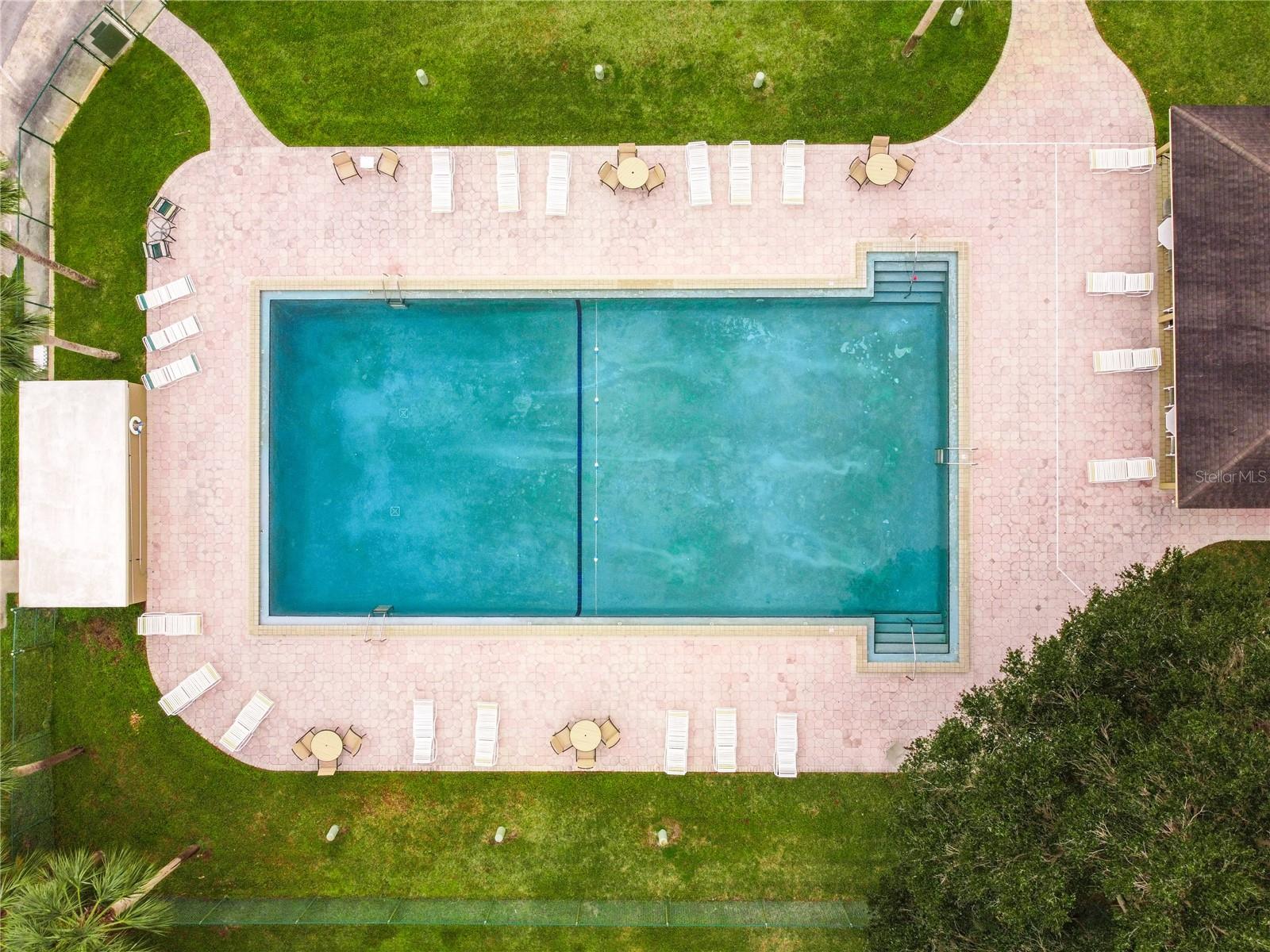 Aerial view of the Jr. Olympic-sized pool!