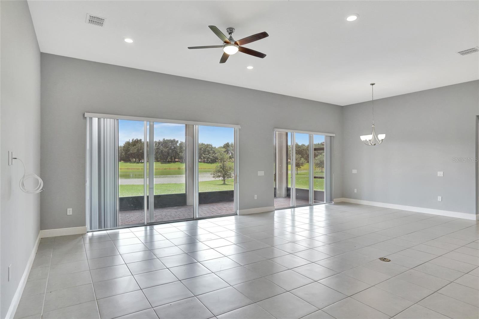 Family, living, and dining room combo