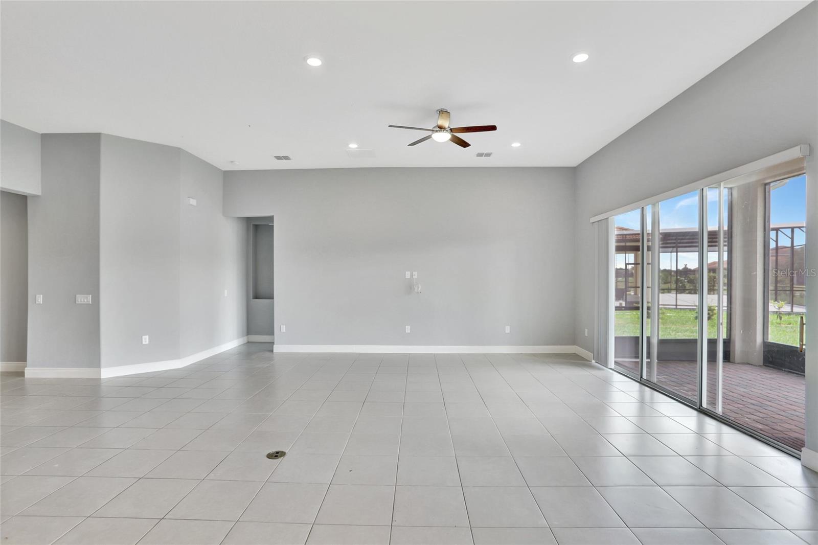 Family, living, and dining room combo