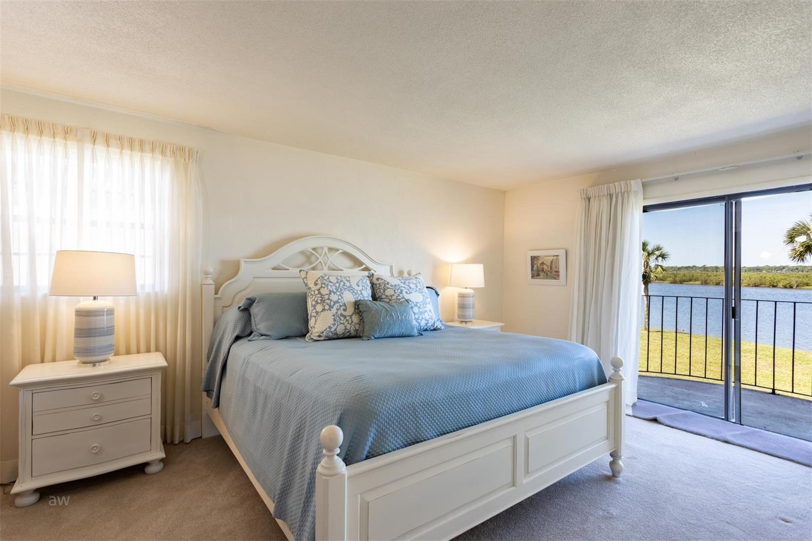 A master bedroom with stunning views