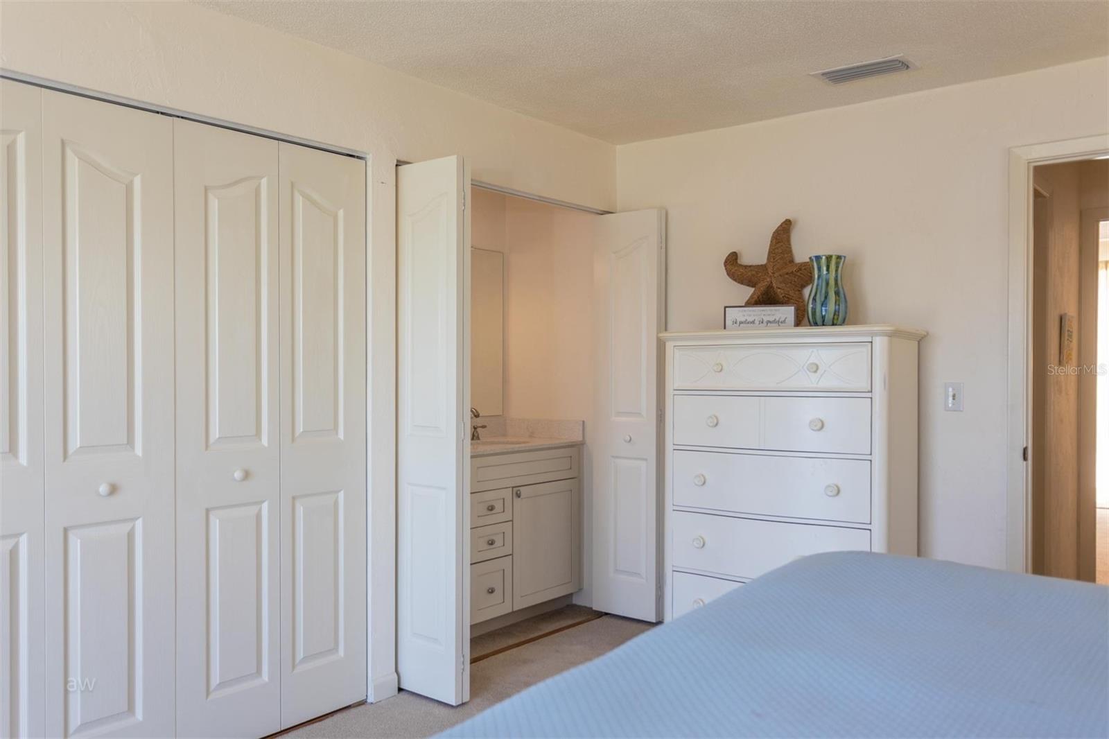 Large wooden door closet