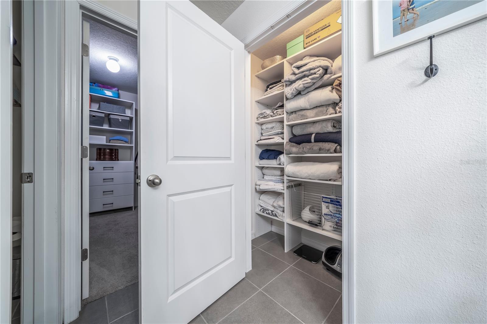2nd closet in the master.