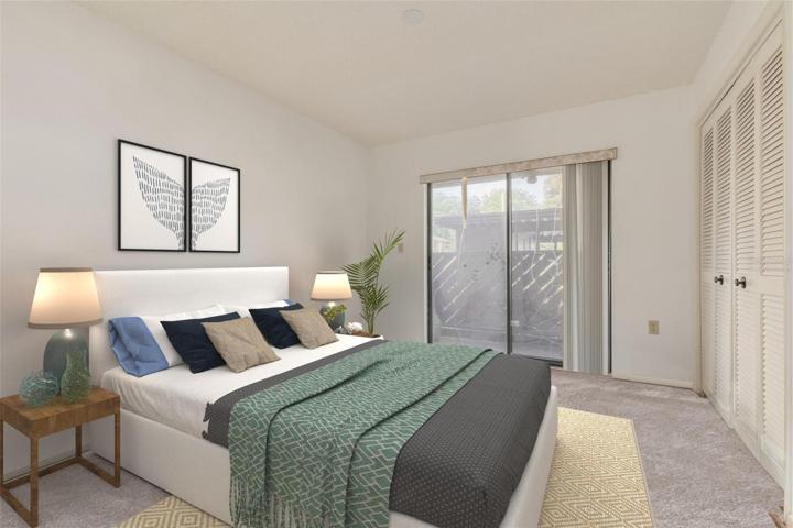 Virtually Staged Bedroom #2, looking toward living room