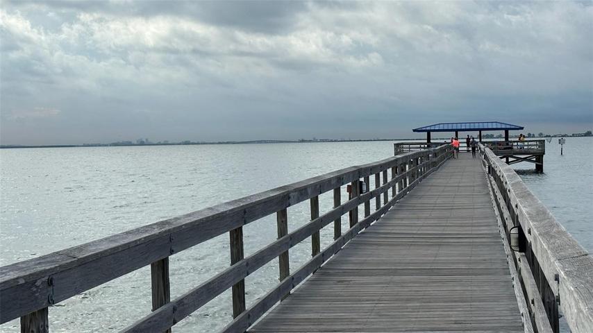 Fishing pier at dawn