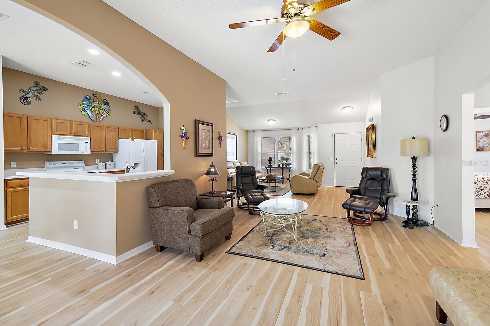 Open concept floor plan