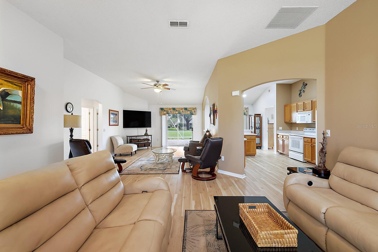 Spacious dining area