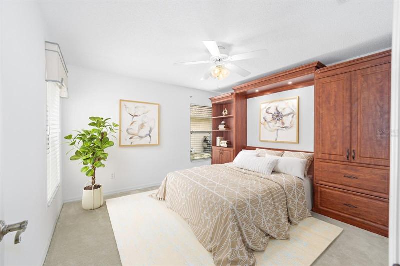 BEDROOM #3 with MURPHY/WALL BED (Virtually Staged)