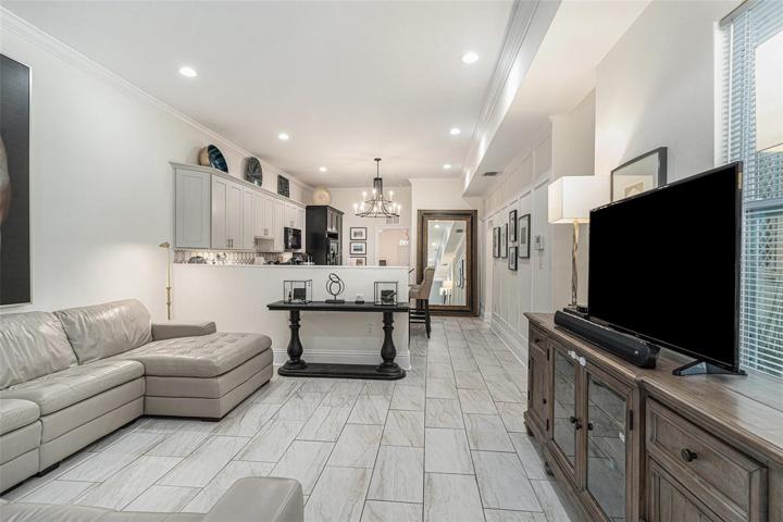 Main floor living room to kitchen