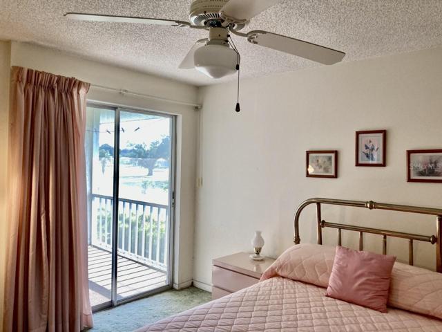 Master bedroom-sliding doors to porch.