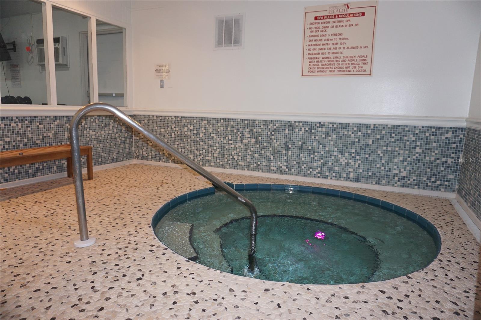 Hot Tub in Fitness Area