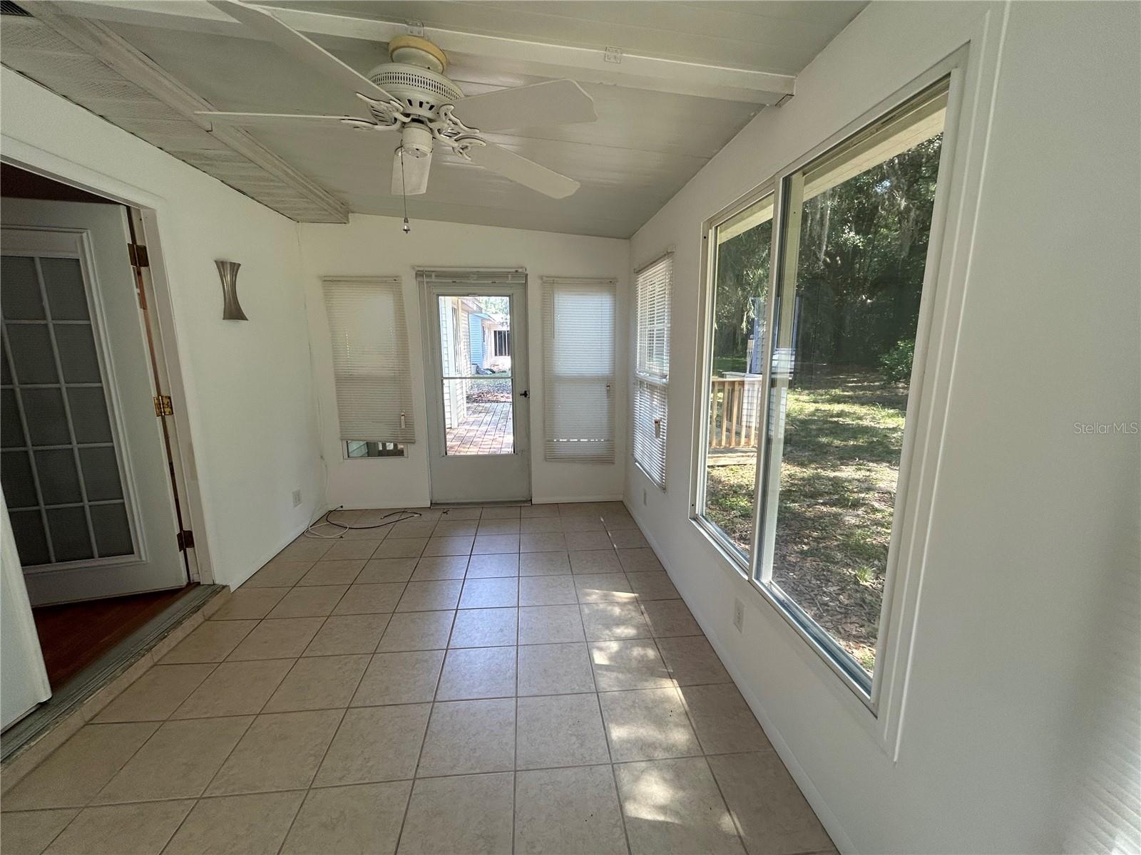 Lanai facing door