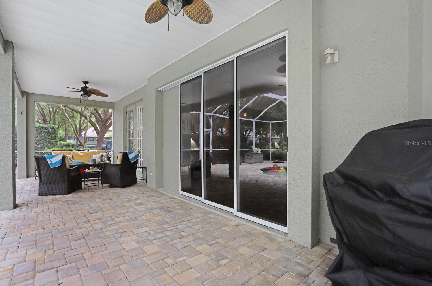 Outdoor Living at its best with NEW vinyl ceiling for easy cleanup