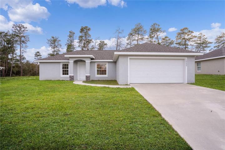 Front elevation of this 3 bedroom, 2 bath home
