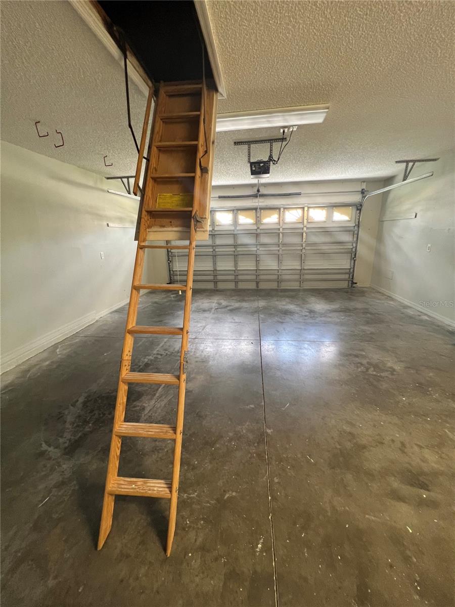 Garage with attic access