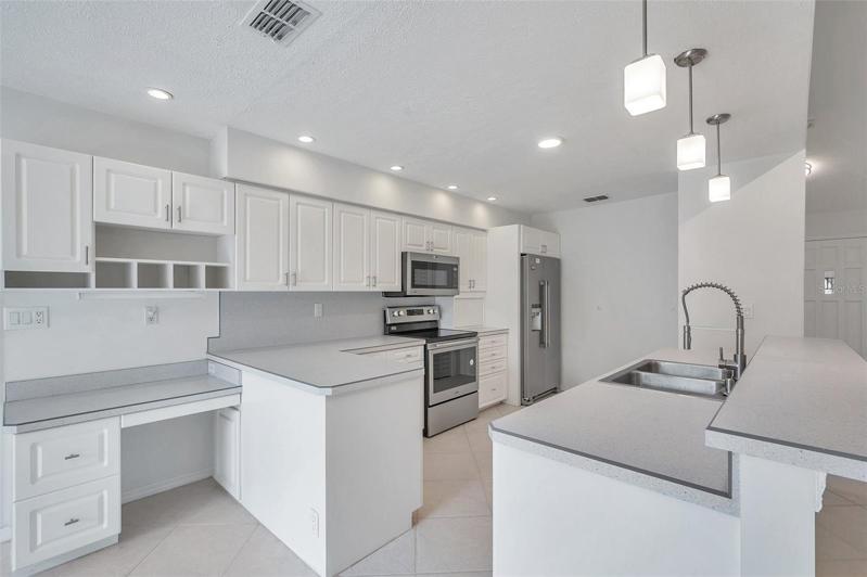 Kitchen with workspace