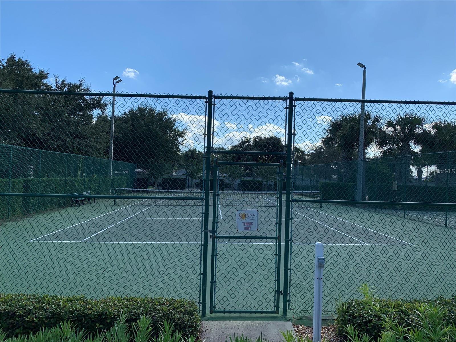 Lighted Tennis Court