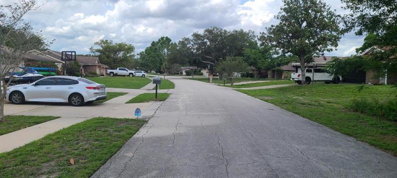 Side view of street.
