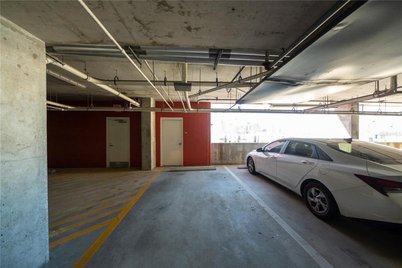 Garage parking spot