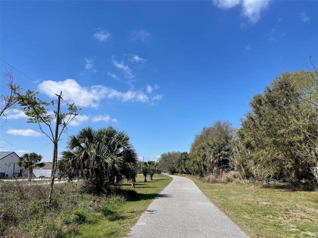 Bike Trail facing West.