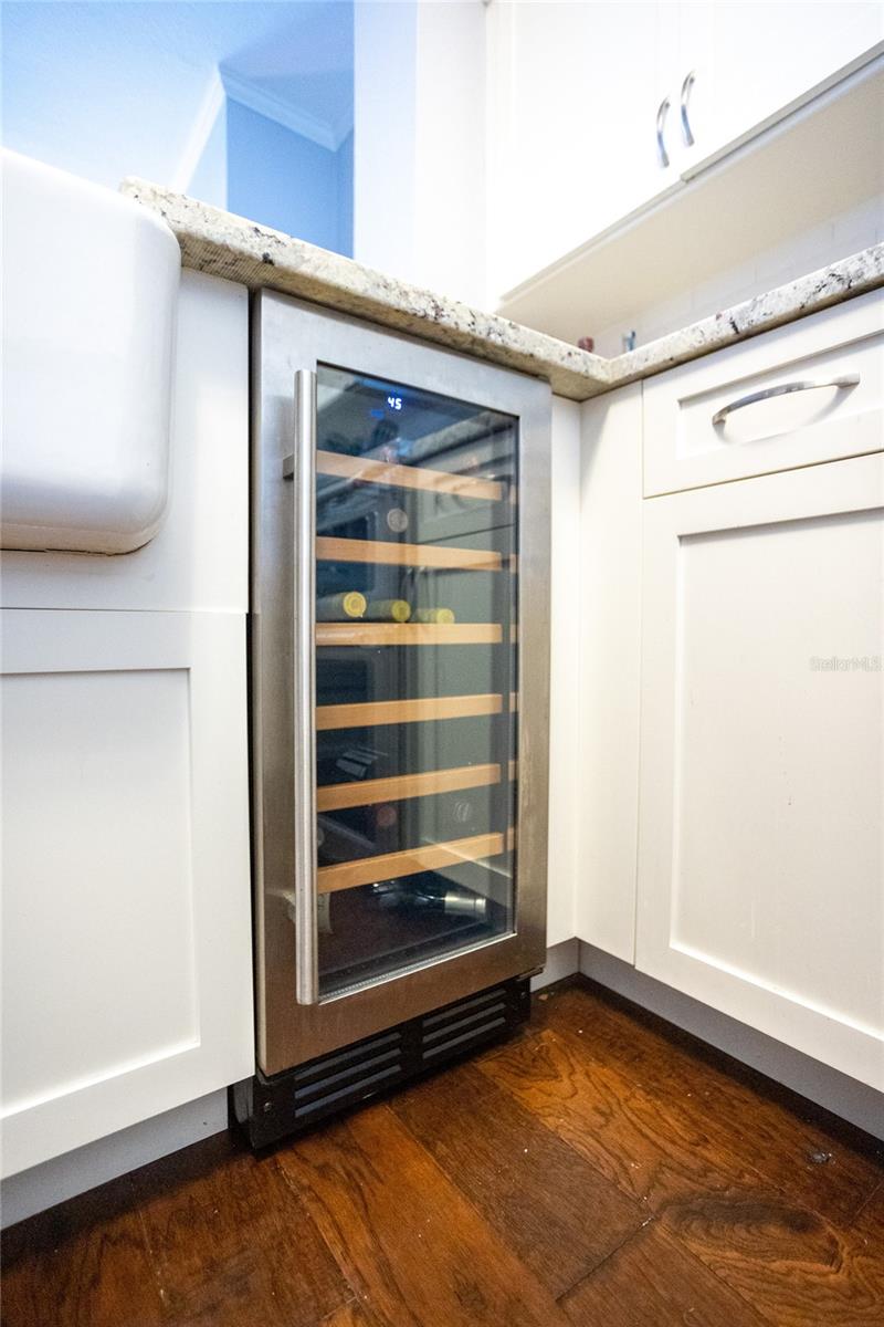 Built-in wine fridge