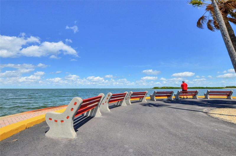 Enjoy the sunset along the water front.