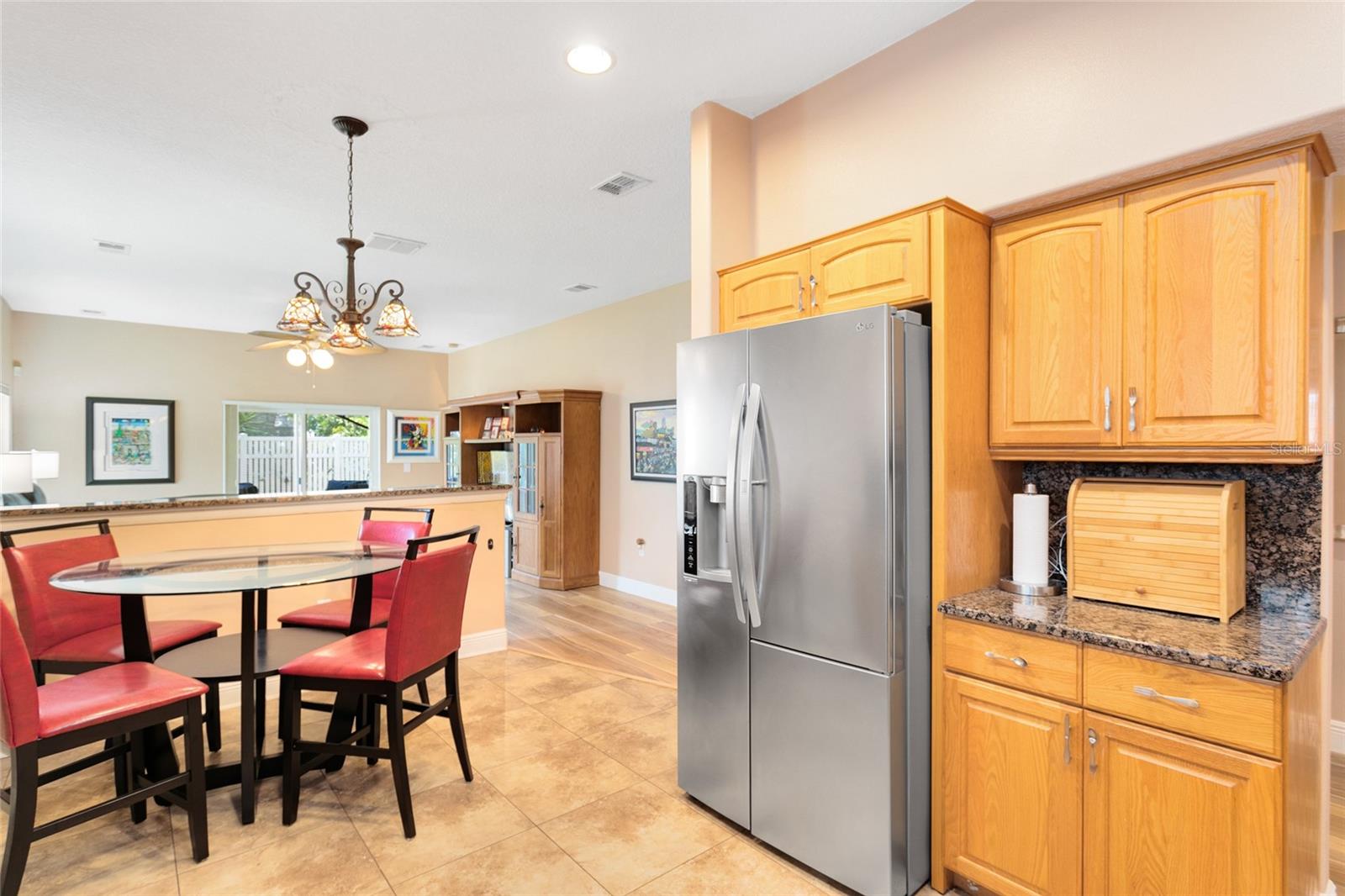 Kitchen opens to Family Room