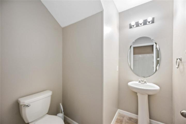 half bathroom downstairs
