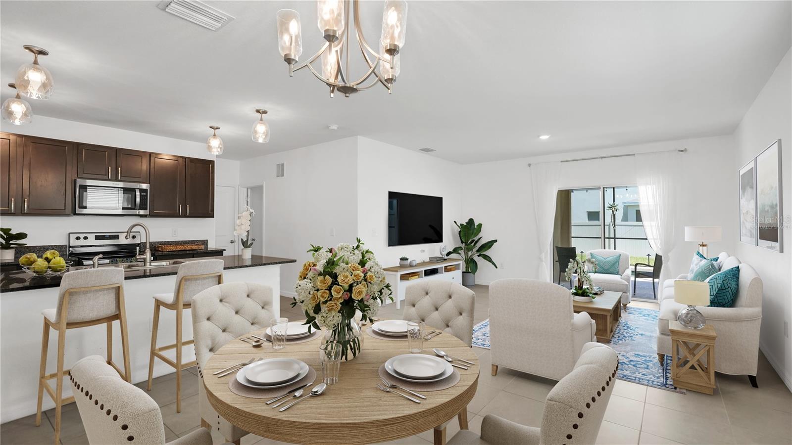 Virtually staged Great Room