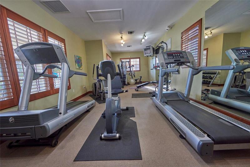 Fitness center.