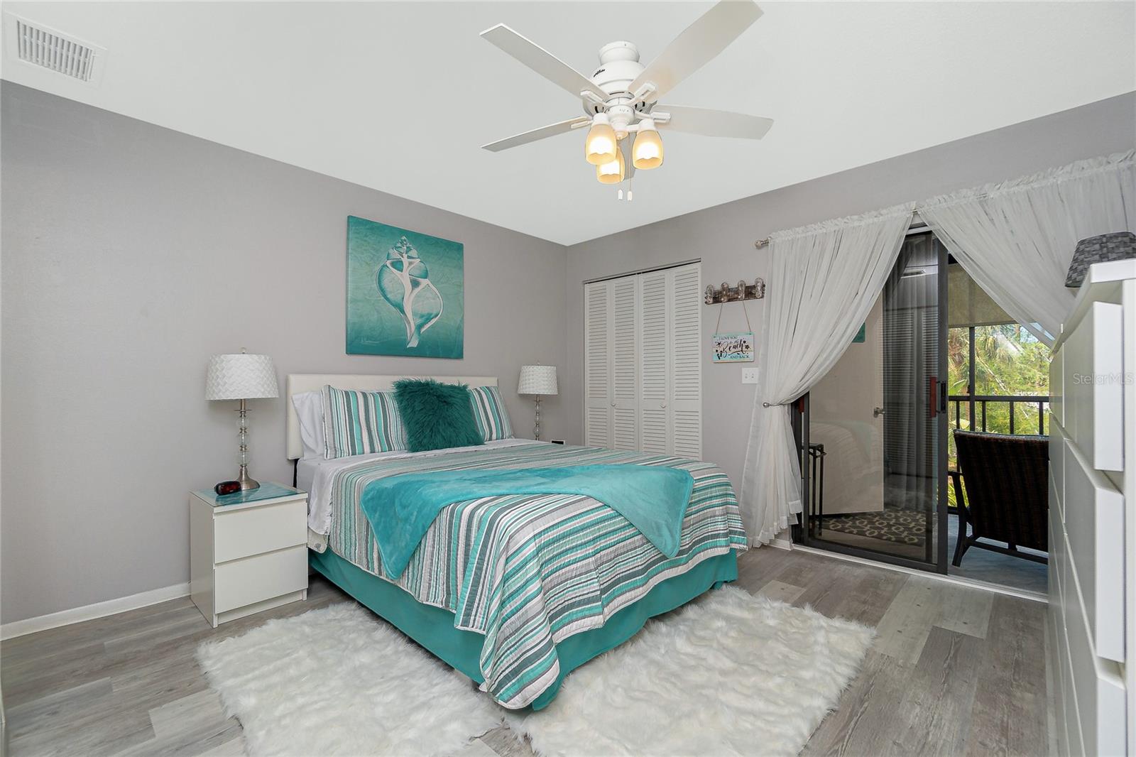 Master bedroom is so pretty you'll want to stay in bed!