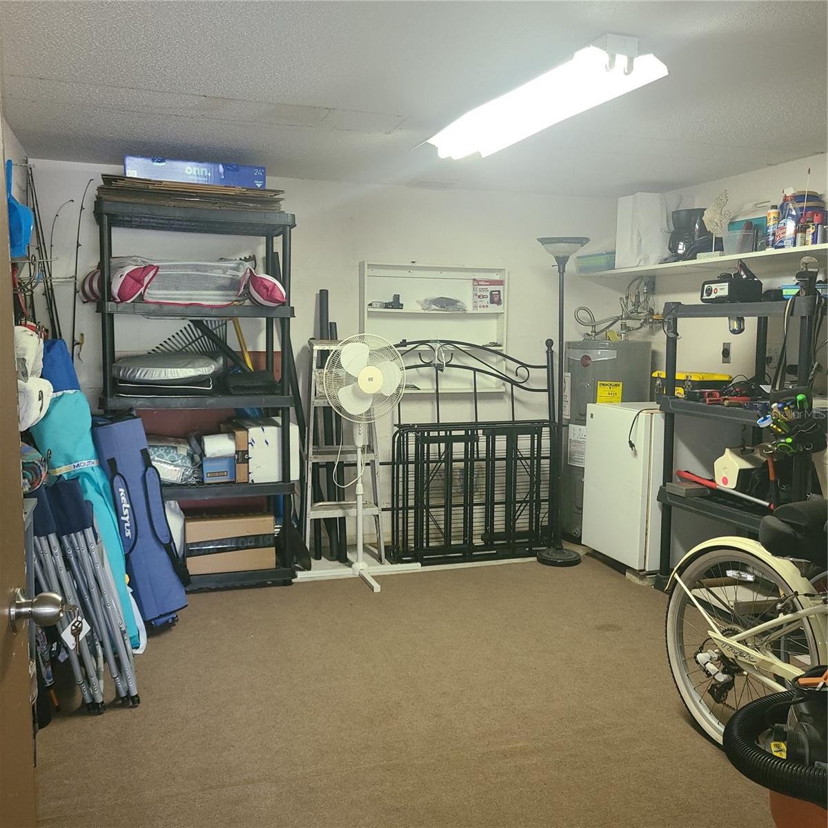 Check out how much stuff will fit in the storage room!
