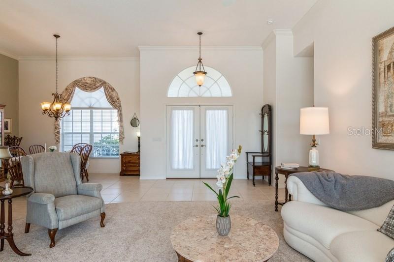 living room and foyer