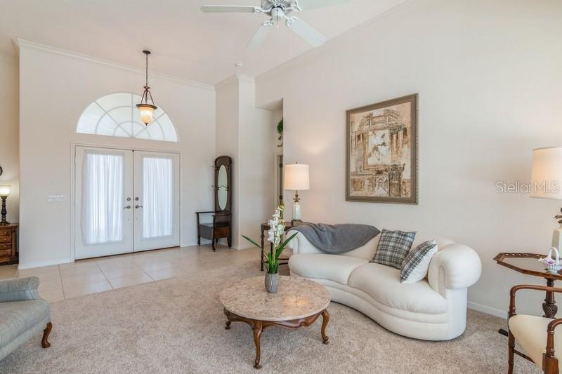 living room and foyer
