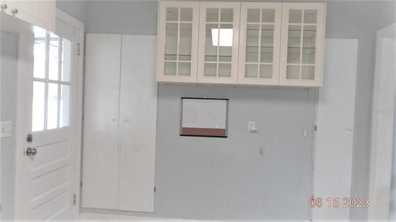 Kitchen with storageclosets