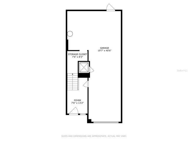 Two-car tandem garage with storage