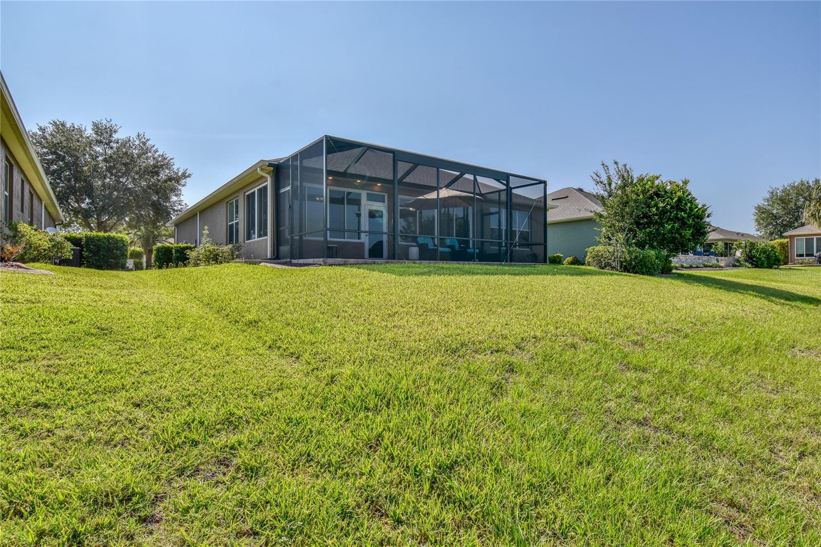 Looking at the back of the home