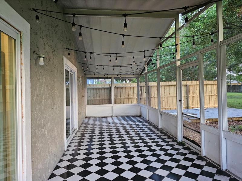Rear porch