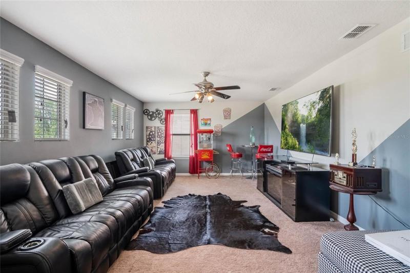 Theater room upstairs, or extra bedroom/office/exercise room