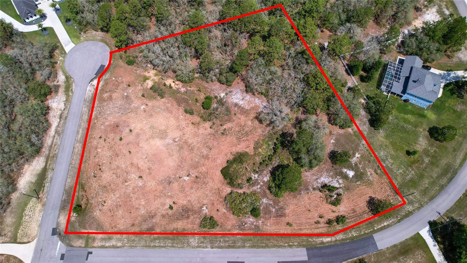 This **3+ ACRES** sits on a CORNER/CUL-DE-SAC LOT, cleared and ready for you to build your dream home!